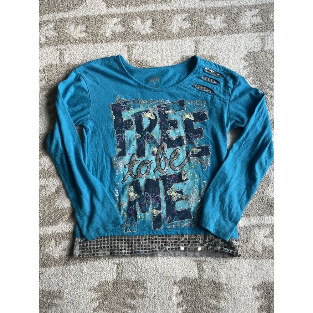 Justice “Free To Be Me” Y2K Long Sleeve | Size 12